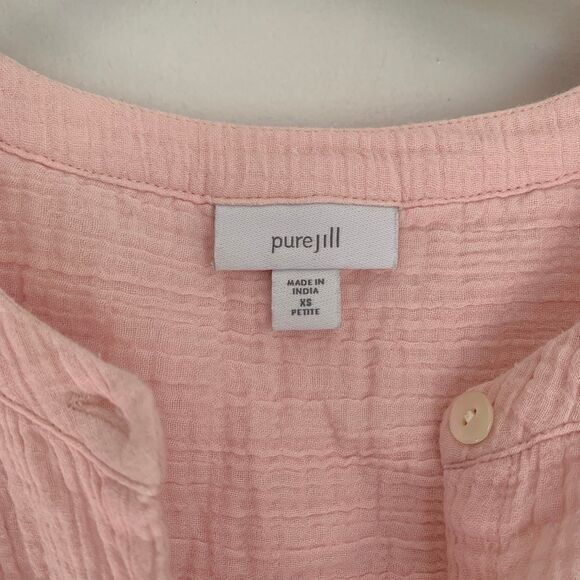 Pure Jill Cotton Top Pink XS - Picture 3 of 5